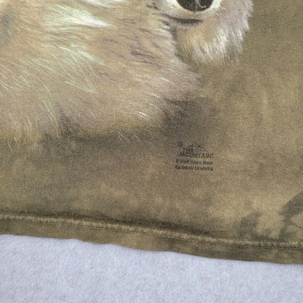 The Mountain Wolf Pack Graphic T-Shirt Mens Large Green Tie Dye Vintage 2004